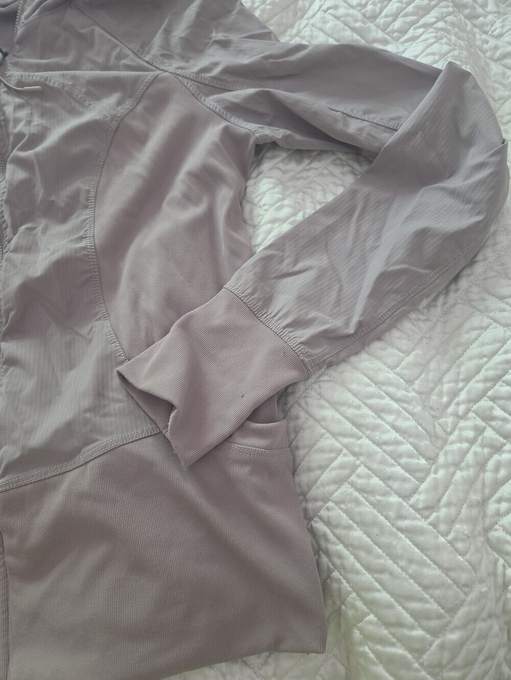 CRZ Yoga Dusty Mauve Hooded Zip Up Jacket XS Thumbhole Activewear Athleisure - Picture 4 of 9